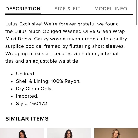 Lulus Much Obliged Washed Olive Green Wrap Maxi Dress - Picture 6 of 6